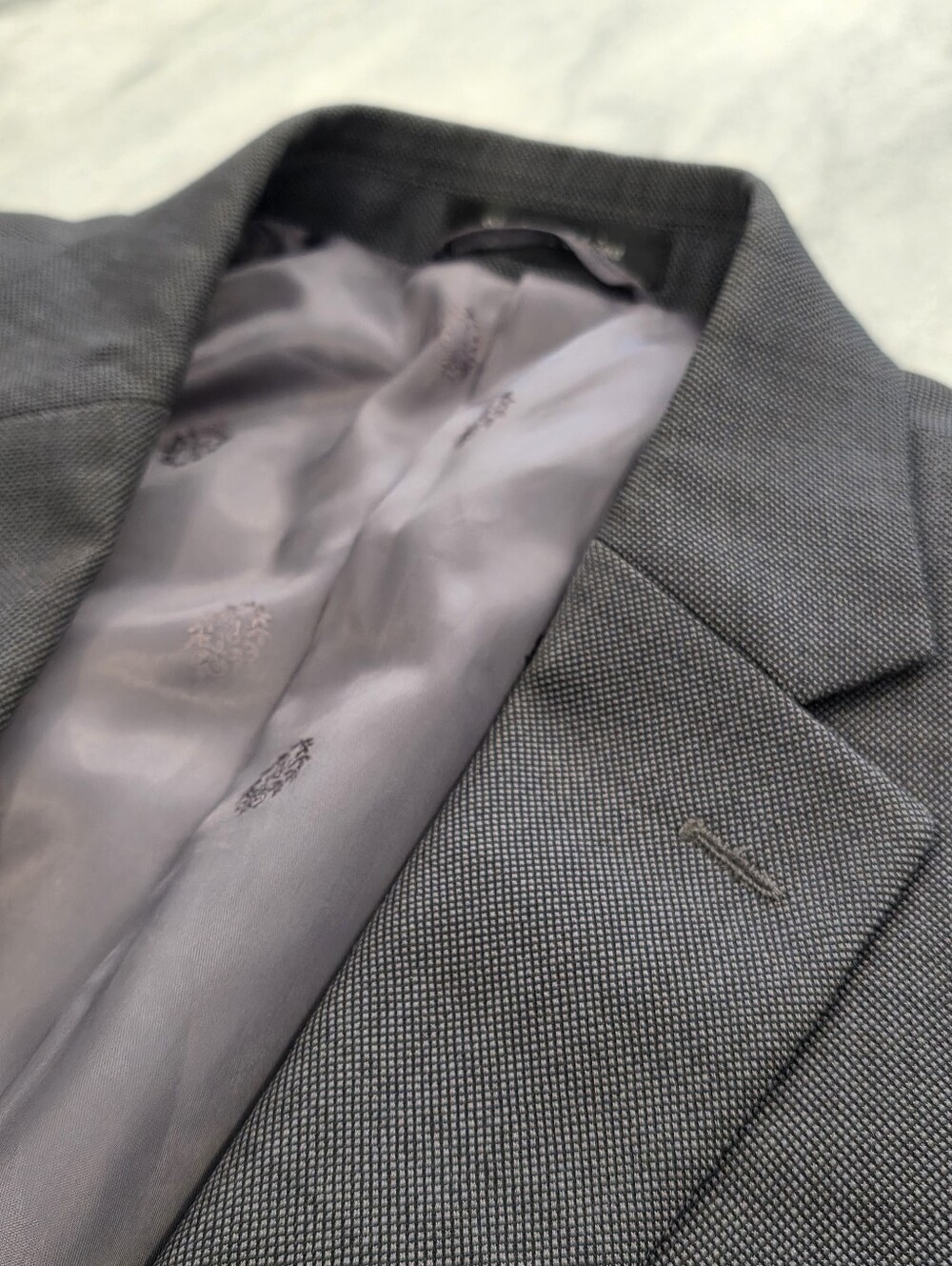 44R Men's Ralph Lauren Blazer Microdot Gray Natural Stretch Wool Sport Coat